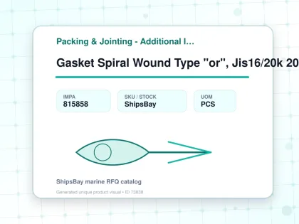 Gasket Spiral Wound Type "or", Jis16/20k 20a W/more Details - Packing & Jointing - Additional Items - IMPA 815858 - UOM PCS