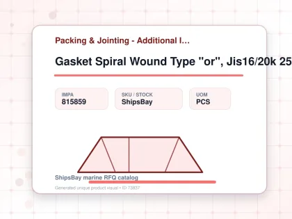 Gasket Spiral Wound Type "or", Jis16/20k 25a W/more Details - Packing & Jointing - Additional Items - IMPA 815859 - UOM PCS