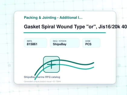 Gasket Spiral Wound Type "or", Jis16/20k 40a W/more Details - Packing & Jointing - Additional Items - IMPA 815861 - UOM PCS