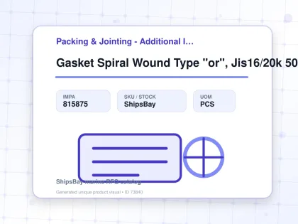 Gasket Spiral Wound Type "or", Jis16/20k 500a W/more Details - Packing & Jointing - Additional Items - IMPA 815875 - UOM PCS