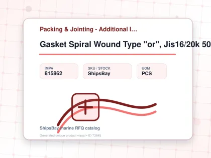 Gasket Spiral Wound Type "or", Jis16/20k 50a W/more Details - Packing & Jointing - Additional Items - IMPA 815862 - UOM PCS