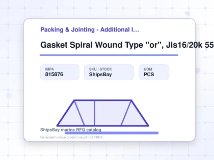 Gasket Spiral Wound Type "or", Jis16/20k 550a W/more Details - Packing & Jointing - Additional Items - IMPA 815876 - UOM PCS