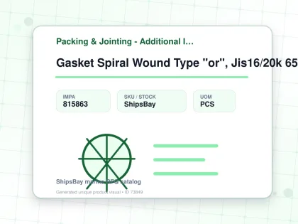 Gasket Spiral Wound Type "or", Jis16/20k 65a W/more Details - Packing & Jointing - Additional Items - IMPA 815863 - UOM PCS