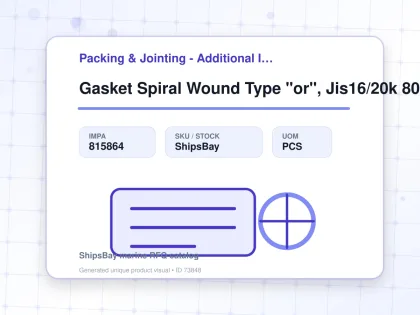 Gasket Spiral Wound Type "or", Jis16/20k 80a W/more Details - Packing & Jointing - Additional Items - IMPA 815864 - UOM PCS