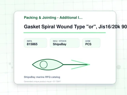 Gasket Spiral Wound Type "or", Jis16/20k 90a W/more Details - Packing & Jointing - Additional Items - IMPA 815865 - UOM PCS