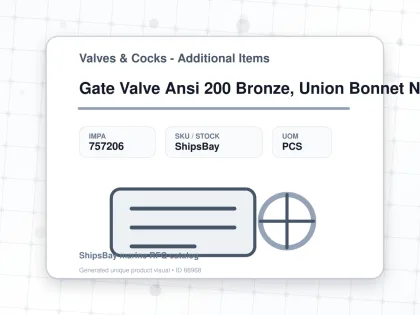 Gate Valve Ansi 200 Bronze, Union Bonnet Npt #1400 1-1/4" - Valves & Cocks - Additional Items - IMPA 757206 - UOM PCS