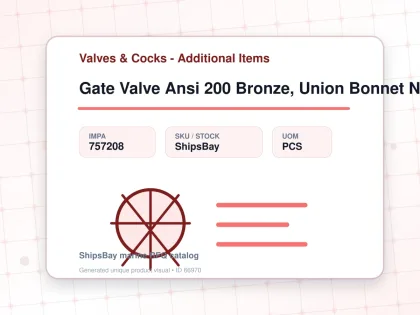 Gate Valve Ansi 200 Bronze, Union Bonnet Npt #1400 2" - Valves & Cocks - Additional Items - IMPA 757208 - UOM PCS