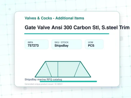 Gate Valve Ansi 300 Carbon Stl, S.steel Trim Flanged #1870 4" - Valves & Cocks - Additional Items - IMPA 757273 - UOM PCS