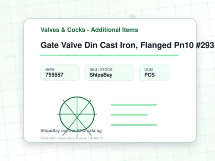 Gate Valve Din Cast Iron, Flanged Pn10 #293 150mm - Valves & Cocks - Additional Items - IMPA 755657 - UOM PCS
