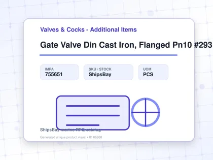 Gate Valve Din Cast Iron, Flanged Pn10 #293 40mm - Valves & Cocks - Additional Items - IMPA 755651 - UOM PCS