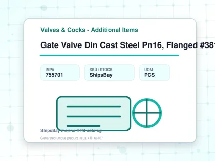 Gate Valve Din Cast Steel Pn16, Flanged #3816 Dn 65 - Valves & Cocks - Additional Items - IMPA 755701 - UOM PCS