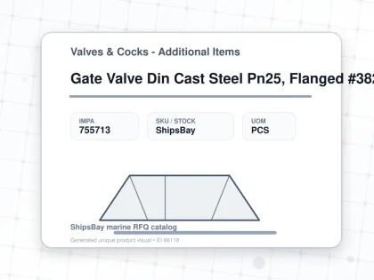 Gate Valve Din Cast Steel Pn25, Flanged #3825 Dn 100 - Valves & Cocks - Additional Items - IMPA 755713 - UOM PCS