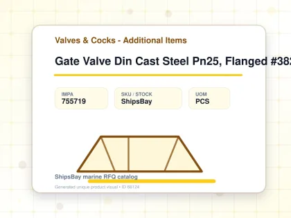 Gate Valve Din Cast Steel Pn25, Flanged #3825 Dn 50 - Valves & Cocks - Additional Items - IMPA 755719 - UOM PCS