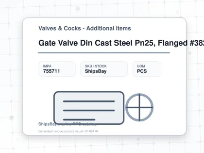 Gate Valve Din Cast Steel Pn25, Flanged #3825 Dn 65 - Valves & Cocks - Additional Items - IMPA 755711 - UOM PCS
