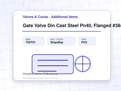 Gate Valve Din Cast Steel Pn40, Flanged #3840 Dn 65 - Valves & Cocks - Additional Items - IMPA 755721 - UOM PCS