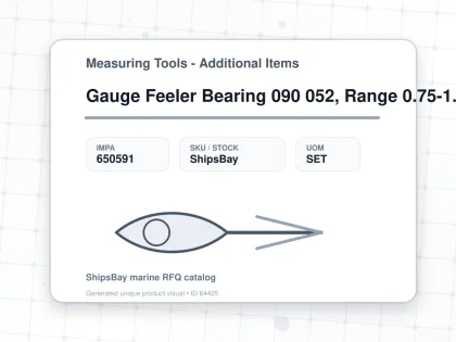 Gauge Feeler Bearing 090 052, Range 0.75-1.05mm - Measuring Tools - Additional Items - IMPA 650591 - UOM SET