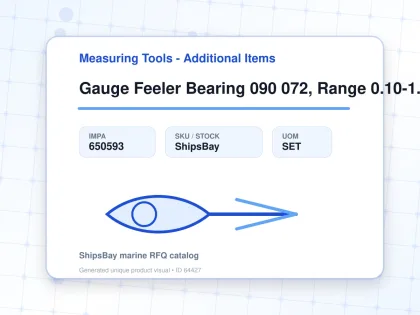 Gauge Feeler Bearing 090 072, Range 0.10-1.10mm - Measuring Tools - Additional Items - IMPA 650593 - UOM SET