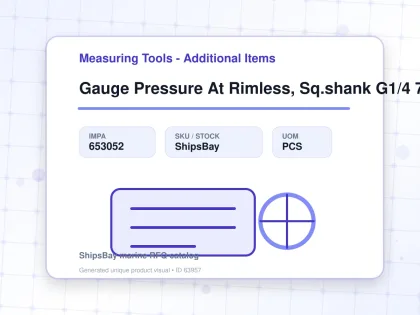 Gauge Pressure At Rimless, Sq.shank G1/4 75mm 0 - 0.6mpa - Measuring Tools - Additional Items - IMPA 653052 - UOM PCS