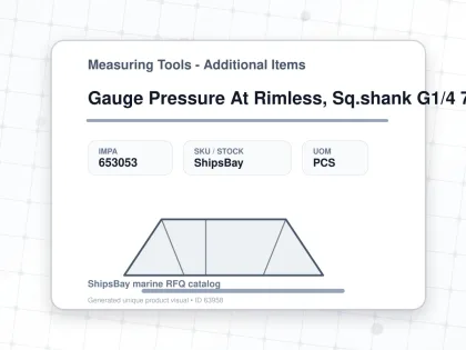Gauge Pressure At Rimless, Sq.shank G1/4 75mm 0 - 0.7mpa - Measuring Tools - Additional Items - IMPA 653053 - UOM PCS