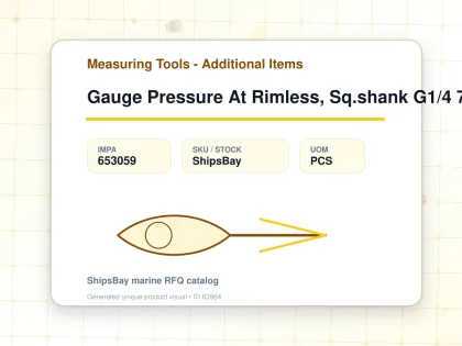 Gauge Pressure At Rimless, Sq.shank G1/4 75mm 0 - 3.5mpa - Measuring Tools - Additional Items - IMPA 653059 - UOM PCS