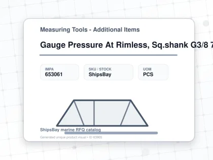 Gauge Pressure At Rimless, Sq.shank G3/8 75mm 0 - 0.2mpa - Measuring Tools - Additional Items - IMPA 653061 - UOM PCS