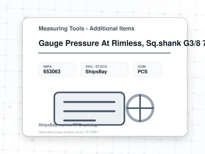 Gauge Pressure At Rimless, Sq.shank G3/8 75mm 0 - 0.3mpa - Measuring Tools - Additional Items - IMPA 653063 - UOM PCS