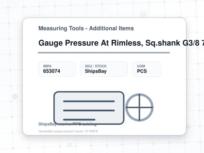 Gauge Pressure At Rimless, Sq.shank G3/8 75mm 0 - 3.5mpa - Measuring Tools - Additional Items - IMPA 653074 - UOM PCS