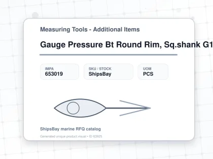 Gauge Pressure Bt Round Rim, Sq.shank G1/4 60mm 0 - 0.35mpa - Measuring Tools - Additional Items - IMPA 653019 - UOM PCS