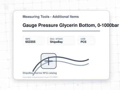 Gauge Pressure Glycerin Bottom, 0-1000bar 150mm G1/2" Male - Measuring Tools - Additional Items - IMPA 653355 - UOM PCS
