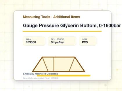 Gauge Pressure Glycerin Bottom, 0-1600bar 150mm G1/2" Male - Measuring Tools - Additional Items - IMPA 653358 - UOM PCS