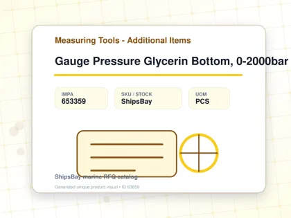 Gauge Pressure Glycerin Bottom, 0-2000bar 100mm G1/2" Male - Measuring Tools - Additional Items - IMPA 653359 - UOM PCS