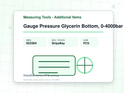 Gauge Pressure Glycerin Bottom, 0-4000bar 150mm 9/16"-18unf - Measuring Tools - Additional Items - IMPA 653364 - UOM PCS