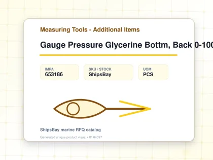 Gauge Pressure Glycerine Bottm, Back 0-100bar 100mm G1/2" - Measuring Tools - Additional Items - IMPA 653186 - UOM PCS
