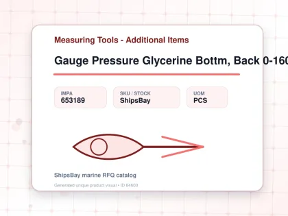 Gauge Pressure Glycerine Bottm, Back 0-160bar 100mm G1/2" - Measuring Tools - Additional Items - IMPA 653189 - UOM PCS