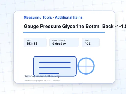 Gauge Pressure Glycerine Bottm, Back -1-1.5bar 100mm G1/2" - Measuring Tools - Additional Items - IMPA 653153 - UOM PCS