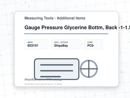 Gauge Pressure Glycerine Bottm, Back -1-1.5bar 63mm G1/4" - Measuring Tools - Additional Items - IMPA 653151 - UOM PCS
