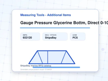 Gauge Pressure Glycerine Bottm, Direct 0-10bar 80mm G1/2" - Measuring Tools - Additional Items - IMPA 653120 - UOM PCS