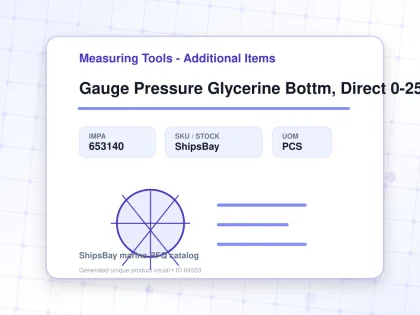 Gauge Pressure Glycerine Bottm, Direct 0-250bar 63mm G1/4" - Measuring Tools - Additional Items - IMPA 653140 - UOM PCS