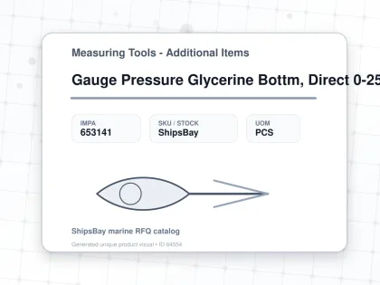 Gauge Pressure Glycerine Bottm, Direct 0-250bar 80mm G1/2" - Measuring Tools - Additional Items - IMPA 653141 - UOM PCS