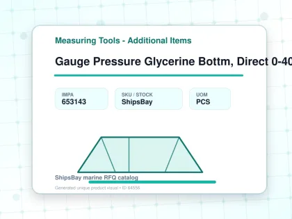 Gauge Pressure Glycerine Bottm, Direct 0-400bar 63mm G1/4" - Measuring Tools - Additional Items - IMPA 653143 - UOM PCS