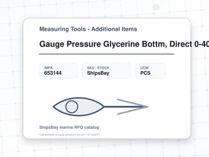 Gauge Pressure Glycerine Bottm, Direct 0-400bar 80mm G1/2" - Measuring Tools - Additional Items - IMPA 653144 - UOM PCS