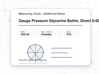 Gauge Pressure Glycerine Bottm, Direct 0-600bar 100mm G1/2" - Measuring Tools - Additional Items - IMPA 653148 - UOM PCS