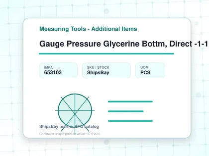 Gauge Pressure Glycerine Bottm, Direct -1-1.5bar 100mm G1/2" - Measuring Tools - Additional Items - IMPA 653103 - UOM PCS