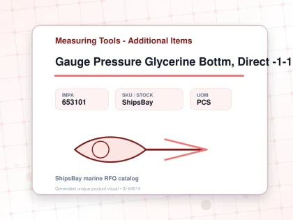Gauge Pressure Glycerine Bottm, Direct -1-1.5bar 63mm G1/4" - Measuring Tools - Additional Items - IMPA 653101 - UOM PCS