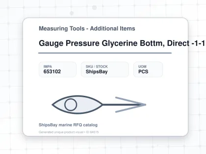 Gauge Pressure Glycerine Bottm, Direct -1-1.5bar 80mm G1/2" - Measuring Tools - Additional Items - IMPA 653102 - UOM PCS