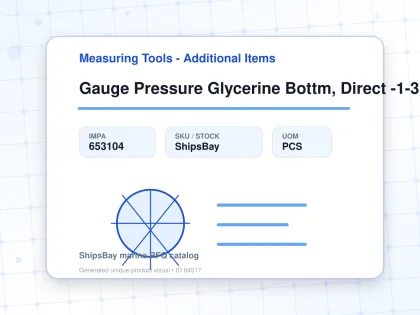 Gauge Pressure Glycerine Bottm, Direct -1-3bar 63mm G1/4" - Measuring Tools - Additional Items - IMPA 653104 - UOM PCS