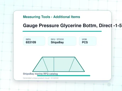 Gauge Pressure Glycerine Bottm, Direct -1-5bar 100mm G1/2" - Measuring Tools - Additional Items - IMPA 653109 - UOM PCS