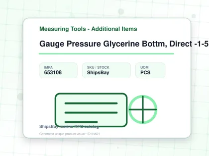 Gauge Pressure Glycerine Bottm, Direct -1-5bar 80mm G1/2" - Measuring Tools - Additional Items - IMPA 653108 - UOM PCS
