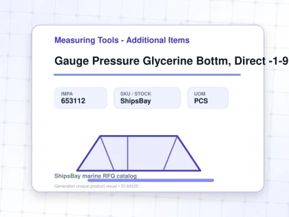 Gauge Pressure Glycerine Bottm, Direct -1-9bar 100mm G1/2" - Measuring Tools - Additional Items - IMPA 653112 - UOM PCS
