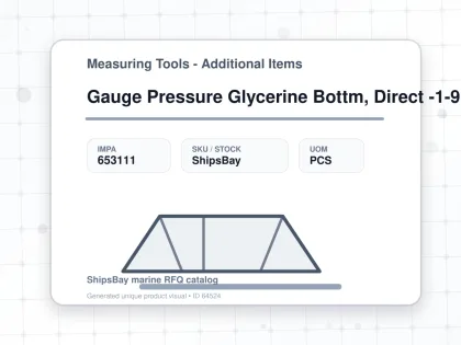 Gauge Pressure Glycerine Bottm, Direct -1-9bar 80mm G1/2" - Measuring Tools - Additional Items - IMPA 653111 - UOM PCS